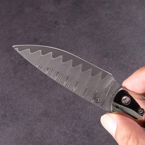 Premium Stainless Damascus Folding Knife KK2743