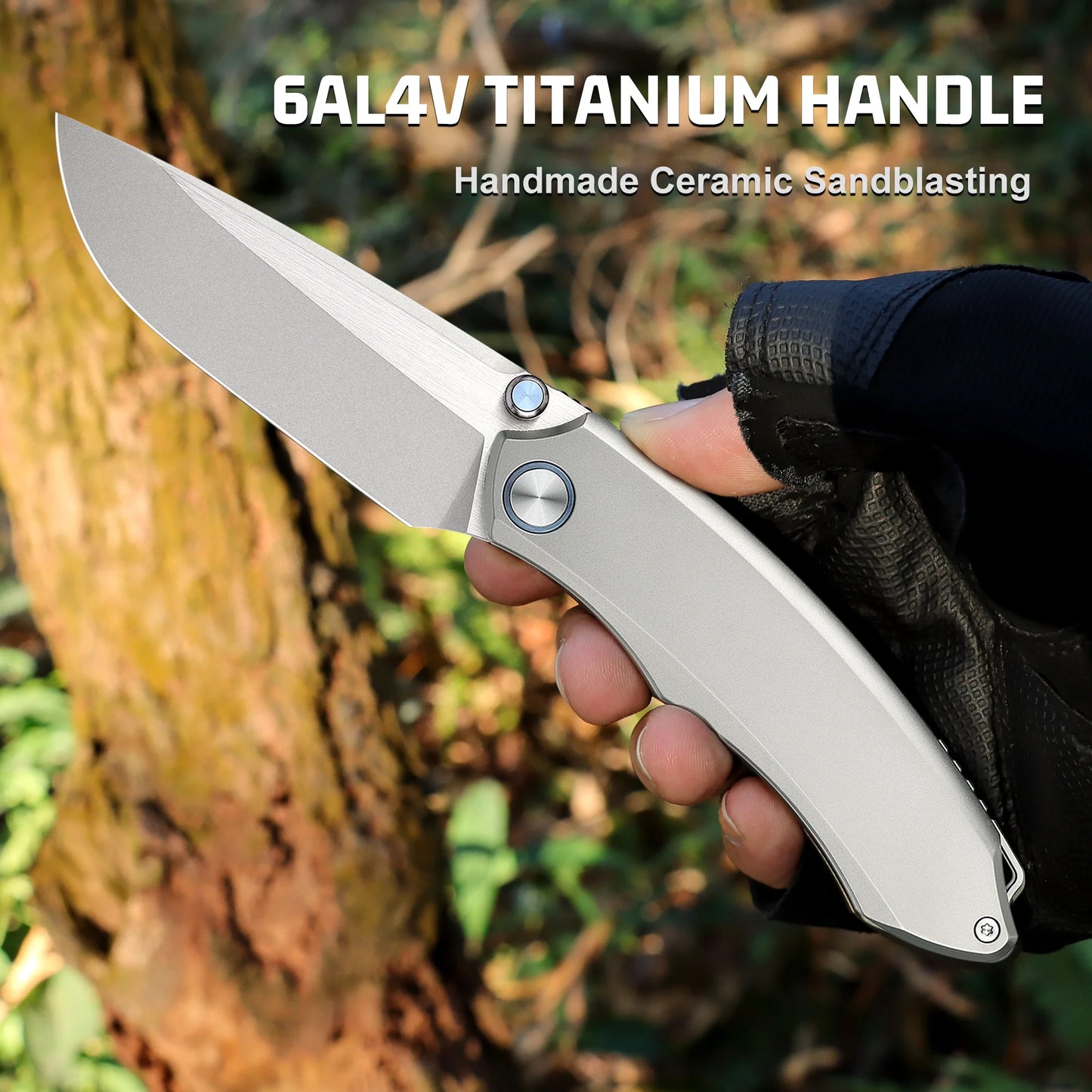 REMETTE Wild Species Premium M390, Titanium Pocket Folding EDC Knife