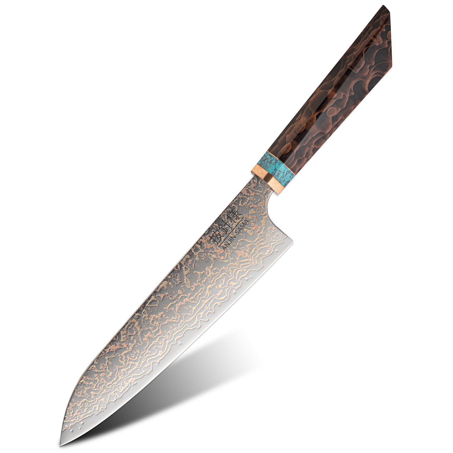 ANJIN-SAMA Ultra-Premium Copper Damascus Gyuto