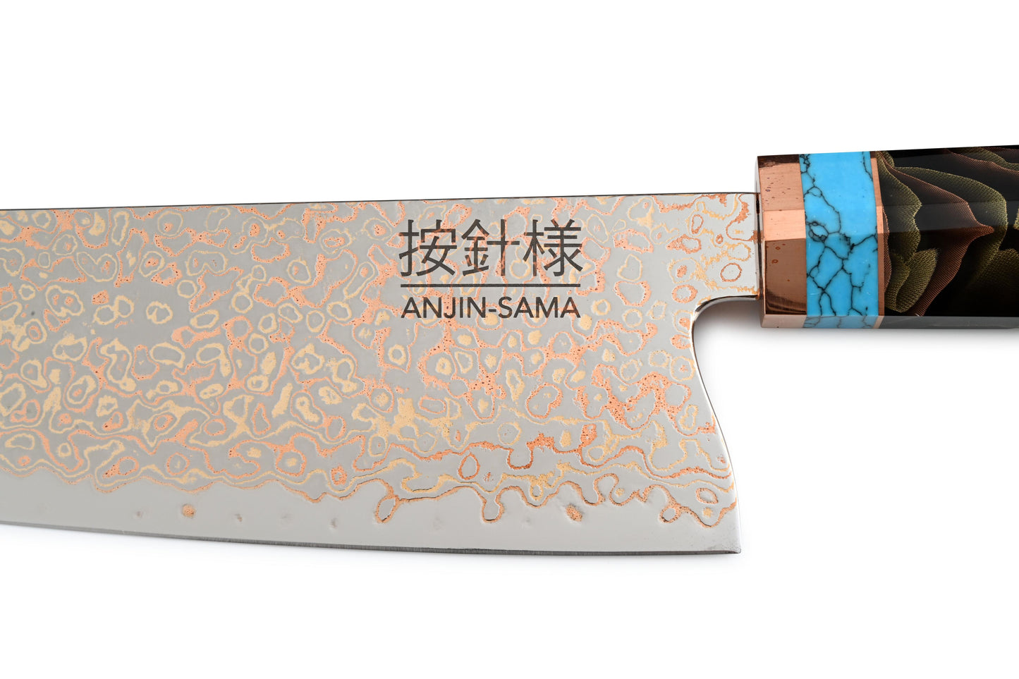 ANJIN-SAMA Ultra-Premium Copper Damascus Gyuto