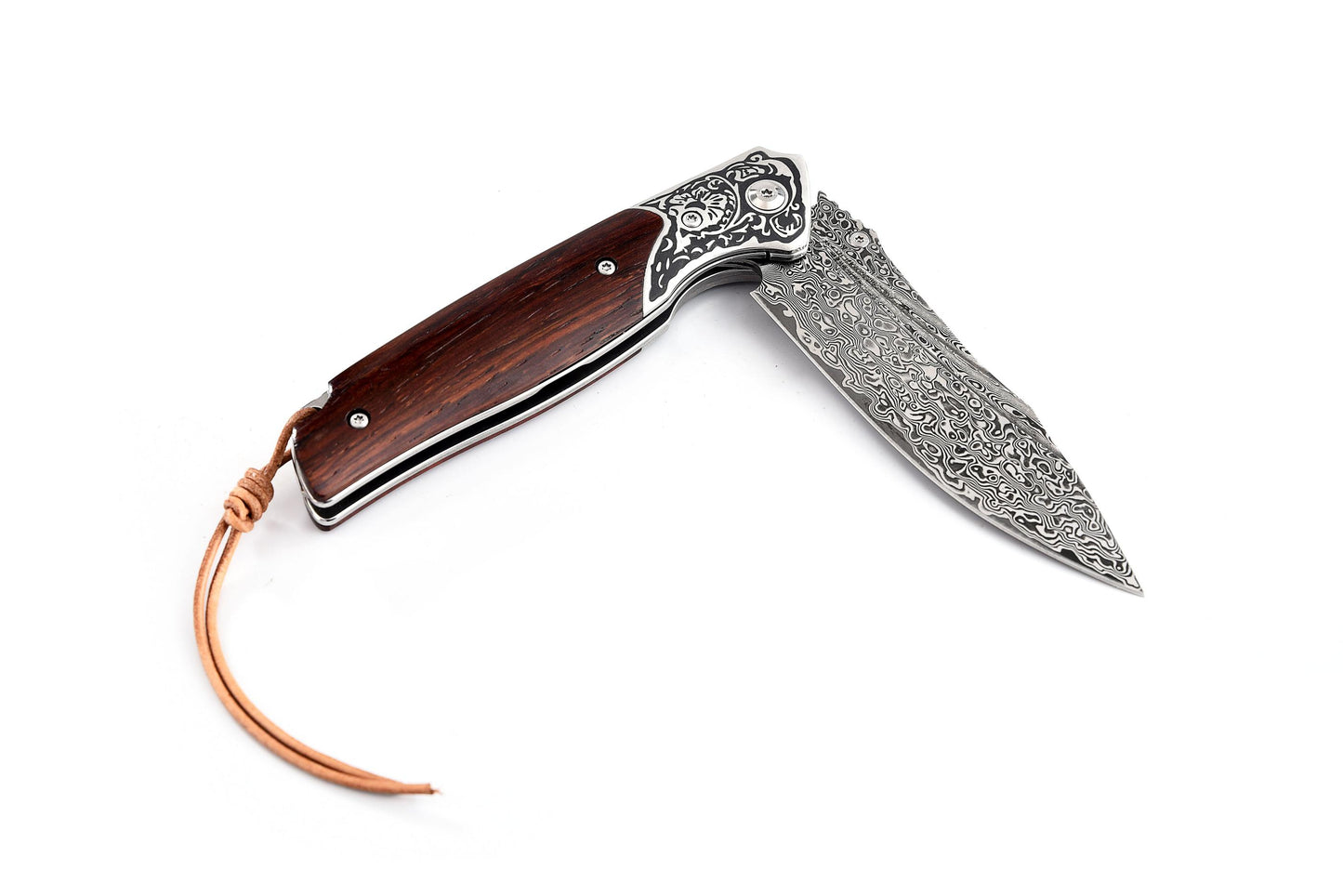 Damascus Folding Knife KK2315