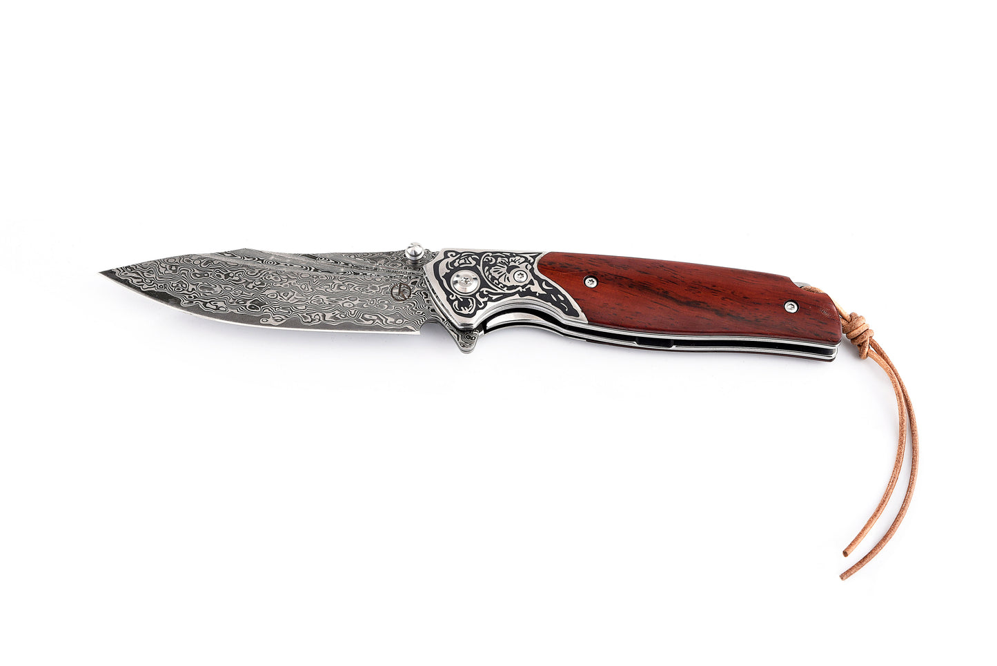 Damascus Folding Knife KK2315