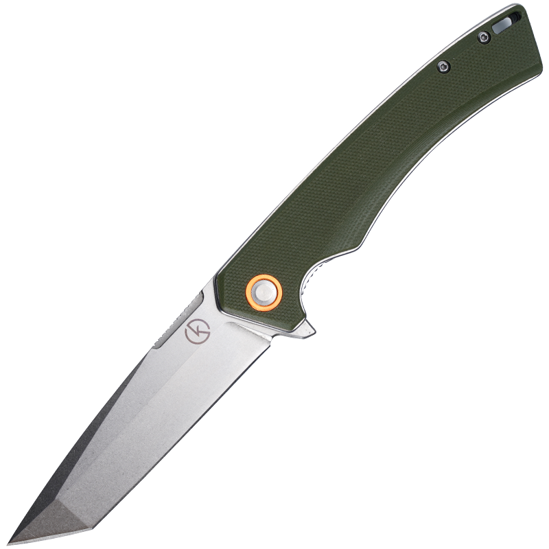 Koch Knives KK246 EDC Tanto Folding Knive (Black and Green)