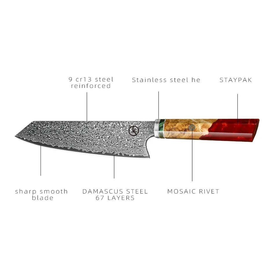 Premium Stainless Steel Damascus Chef's Knife - KK701