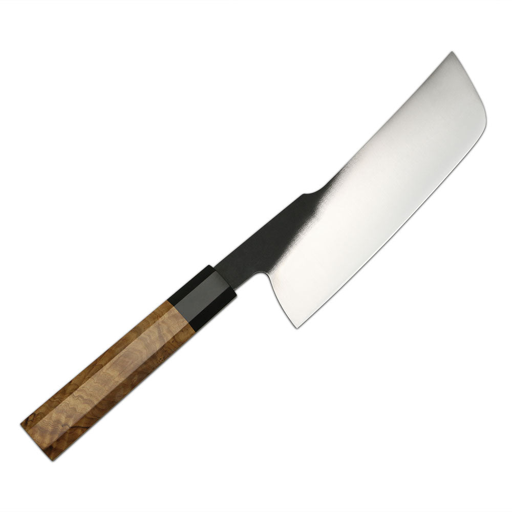 ANJIN-SAMA Nakiri Knife - Precision Vegetable Knife with Olive Wood Handle