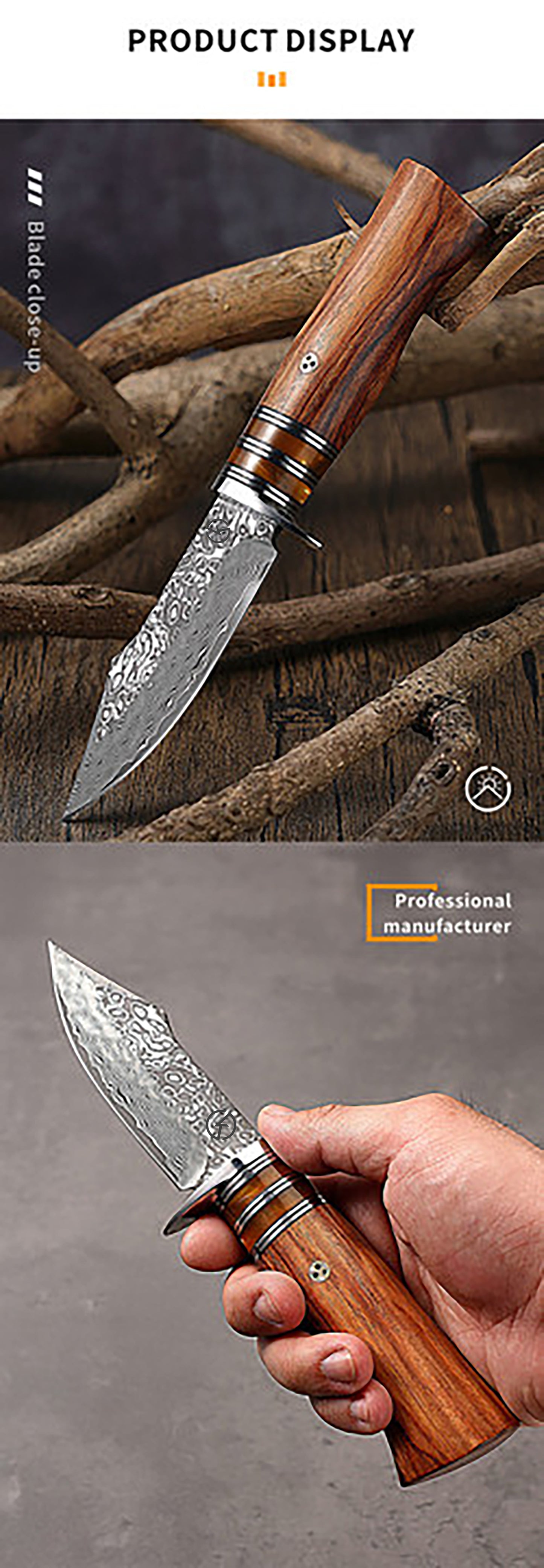 Koch Knives Stainless Steel Damascus Hunter - KK-Z002